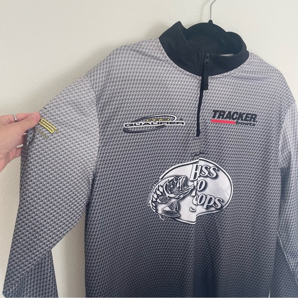 Bass Pro Shops Lightweight Quarter Zip Fishing Outdoors Popover Longsleeve - Picture 2 of 7